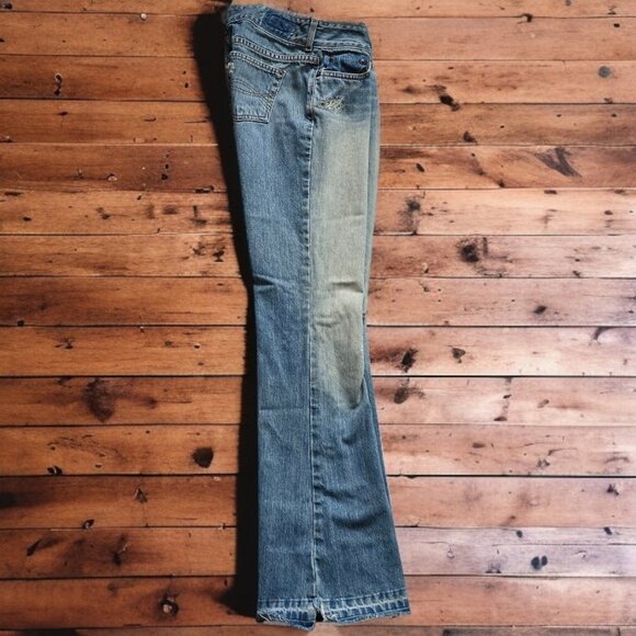 Vintage ABERCROMBIE & FITCH ( 2) AW896 Distressed Boot Leg Mid Rise Jea… - Picture 6 of 8